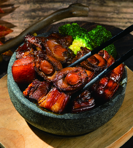 鮑魚紅燒肉 Braised abalone and pork belly in black soy sauce -1